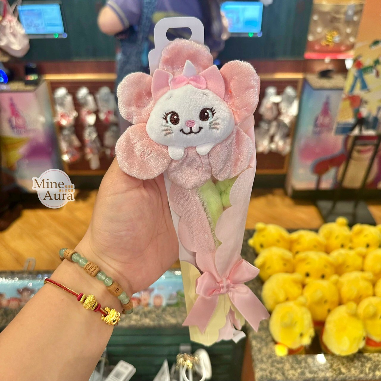 (限時特價) 愛意滿滿系列 瑪莉貓 Marie 絨毛 花朵 造型 玩偶 貓兒歷險記 The Aristocats -上海迪士尼商店