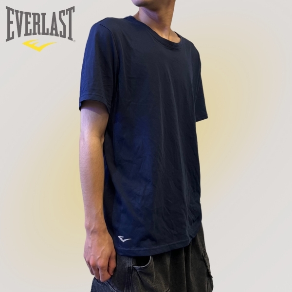 EVERLAST 短袖 藍色 輕薄 內搭 快乾 圓領 素T 短T 男 4921100380