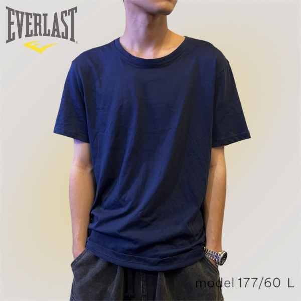 EVERLAST 短袖 藍色 輕薄 內搭 快乾 圓領 素T 短T 男 4921100380