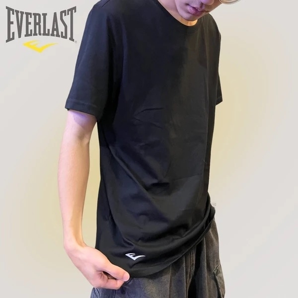 EVERLAST 短袖 黑色 輕薄 內搭 快乾 圓領 素T 短T 男 4921100320