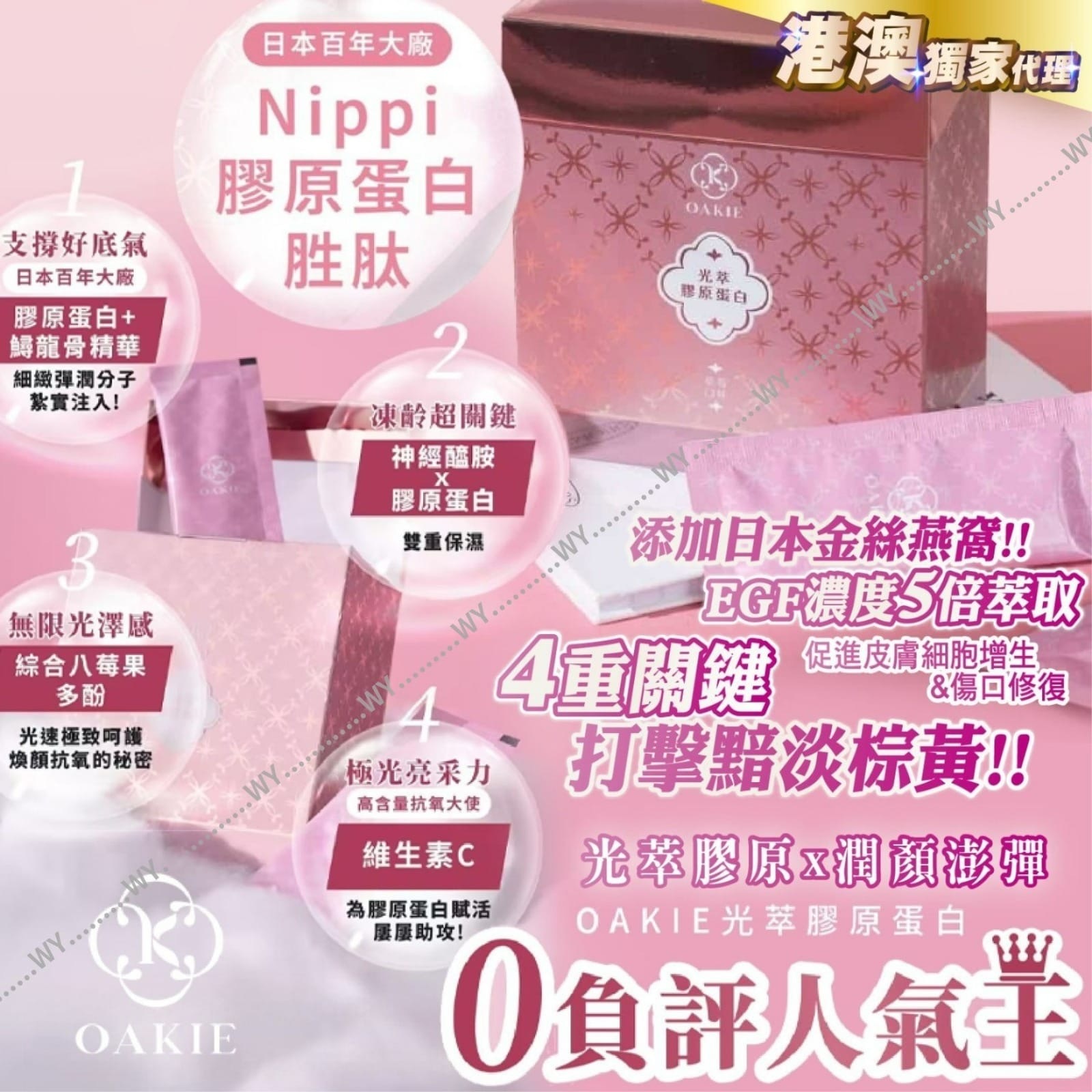 台灣Oakie光萃膠原蛋白粉