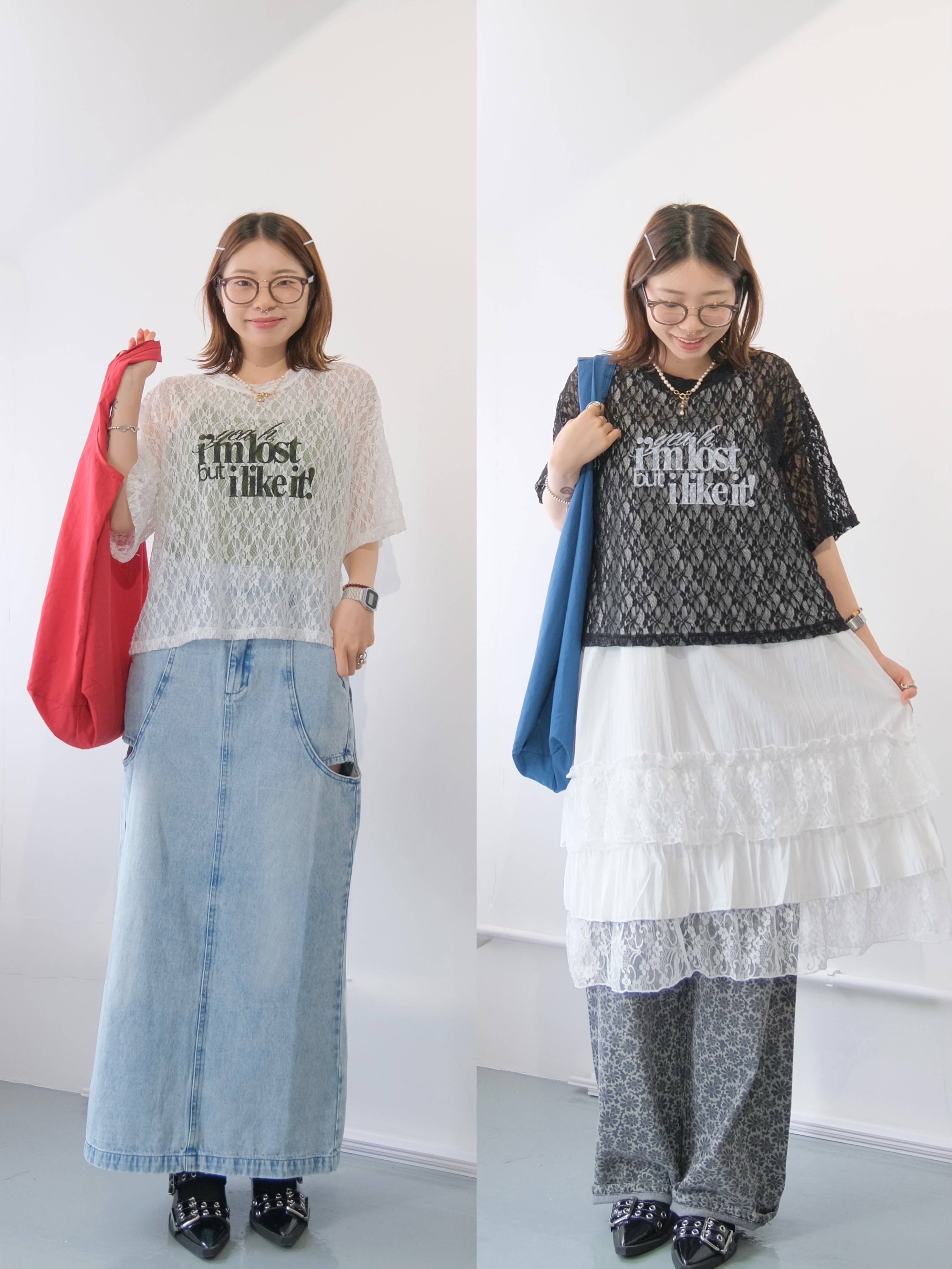 lace字母寬鬆短款TOP