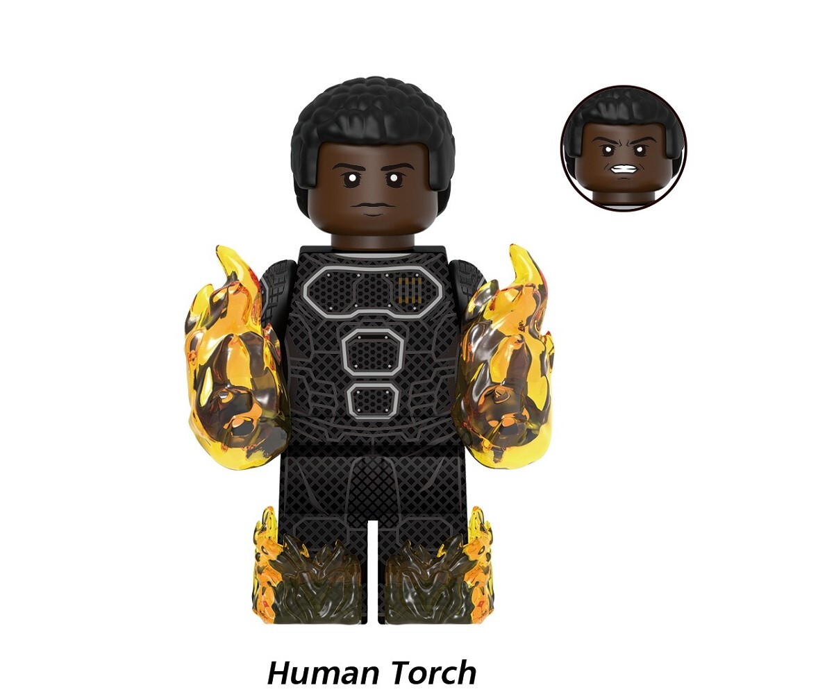 The Fantastic Four Human Torch Custom Minifigures Minifigs Fit Lego G0148 GH0362