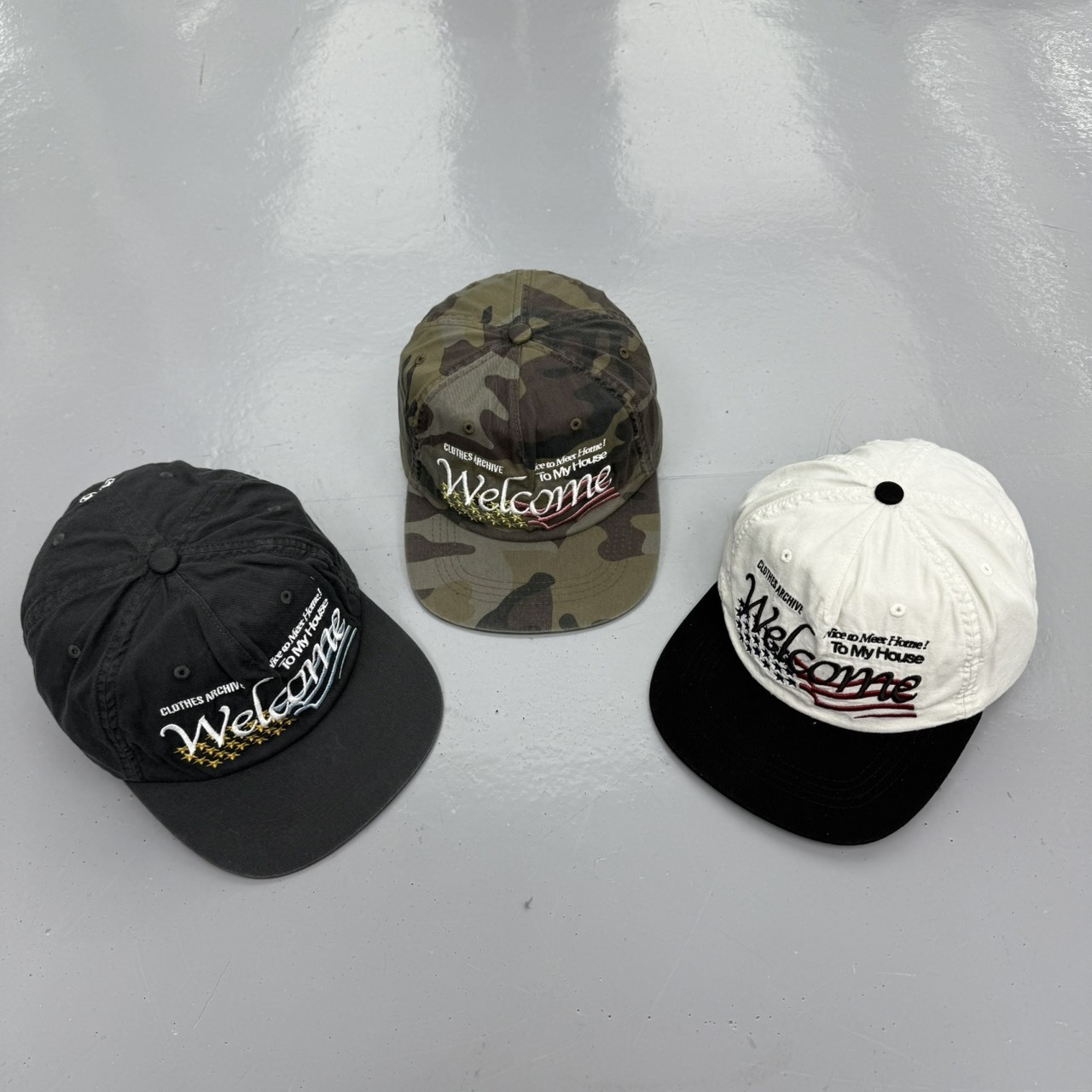 aeae WELCOME WASHED CAP Welcome字體 帽子