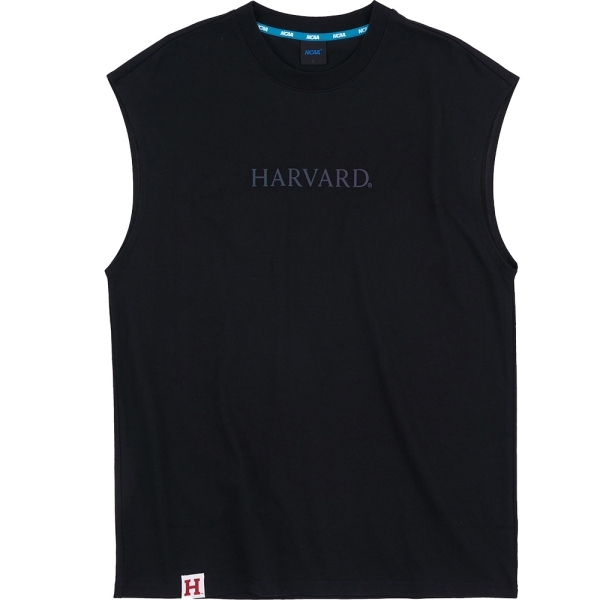 【下殺↘ $399】NCAA 背心 HARVARD 黑色 霓光LOGO 圓領 無袖 上衣 男 7325148420