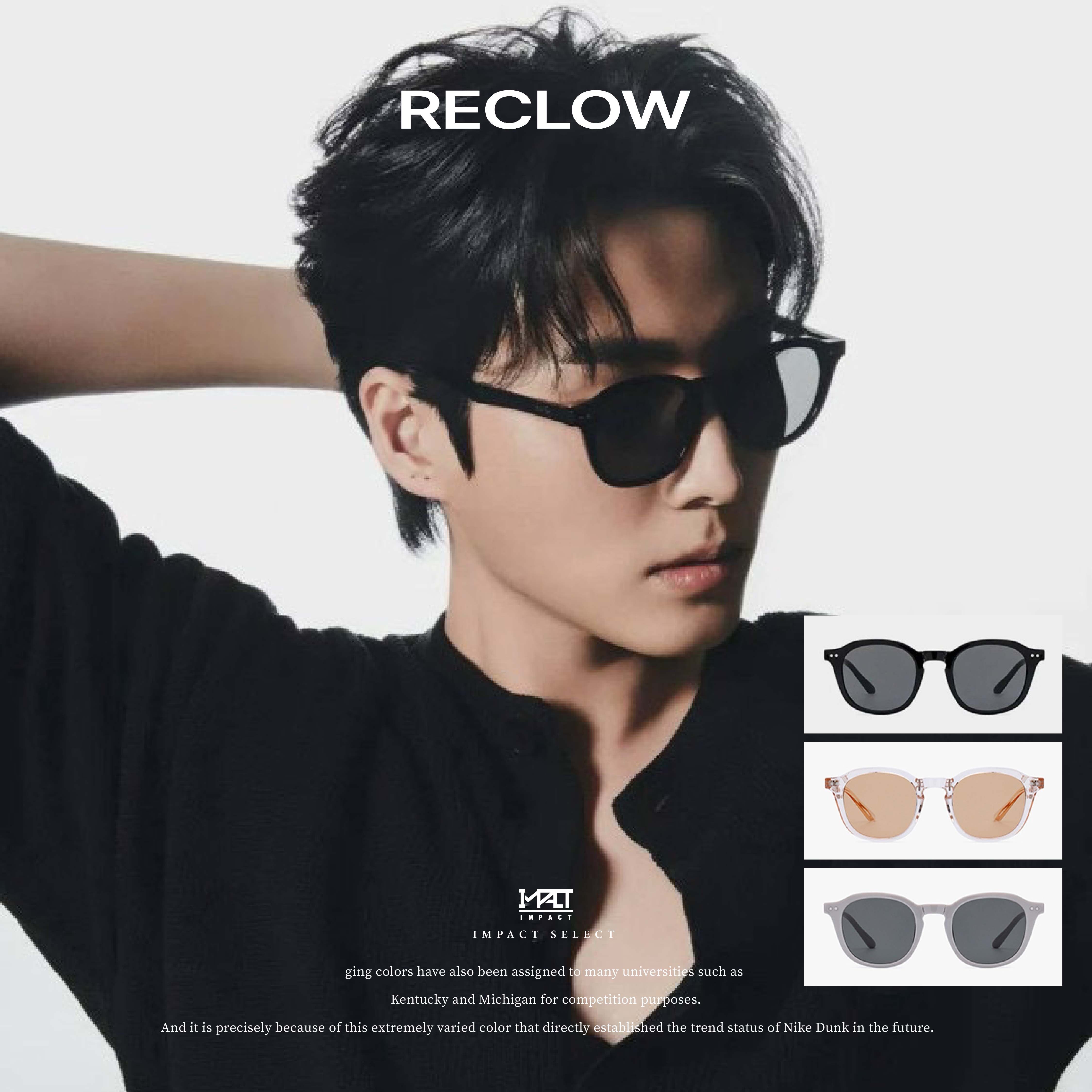 韓國品牌 RECLOW YOUNG K同款 RC ZEHE 可摺太陽眼鏡 三色