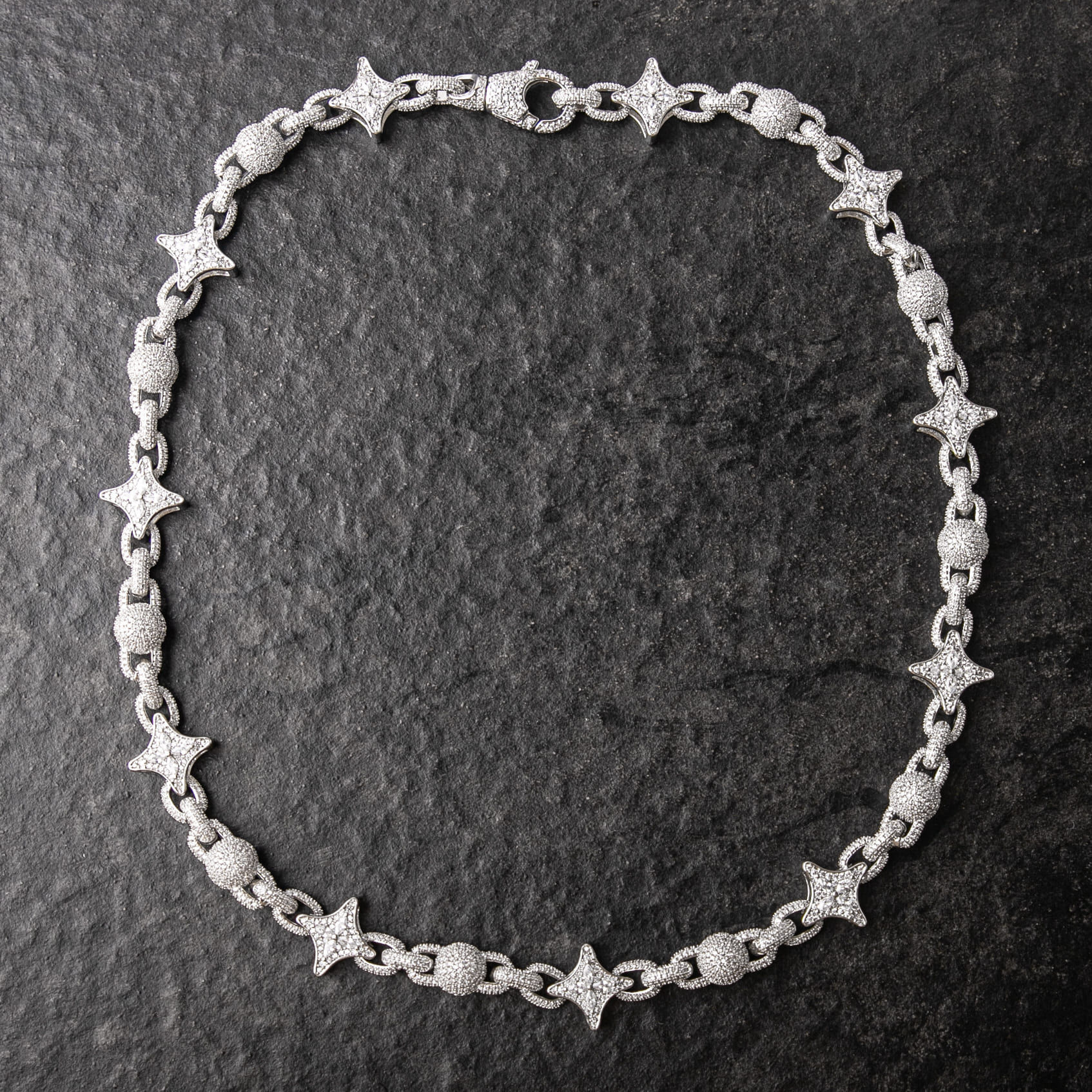 滿鑲閃耀之星冰珠項鍊