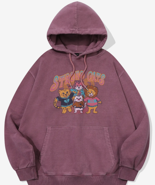 CPGN STUDIO / Strong Cats Pigment Hoodie / Dusty Pink /  JUL25
