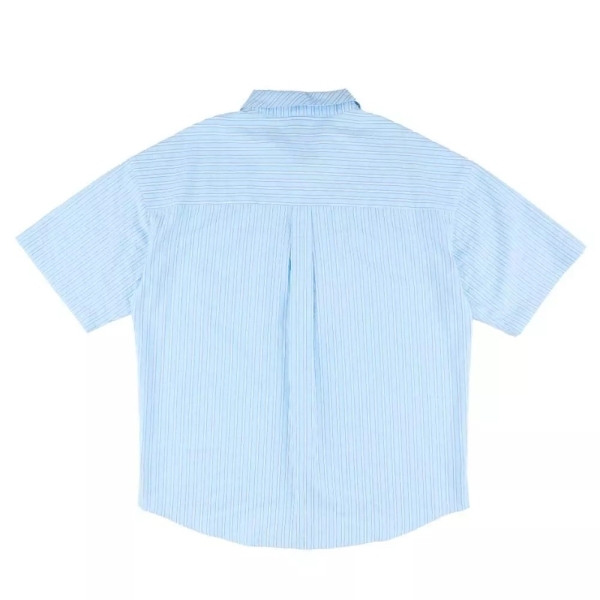 NCAA 短袖 淺藍 落肩 條紋 襯衫 中性 7425147181