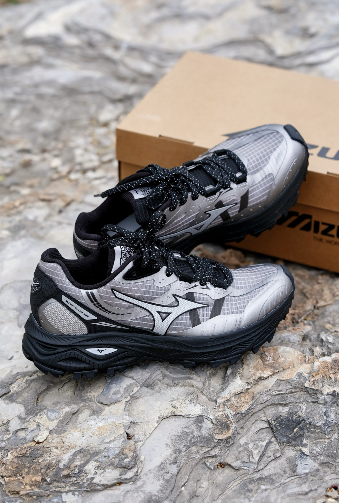 MIZUNO RACER ADV  Black Sliver 黑銀色 山系 跑鞋 D1GH241207