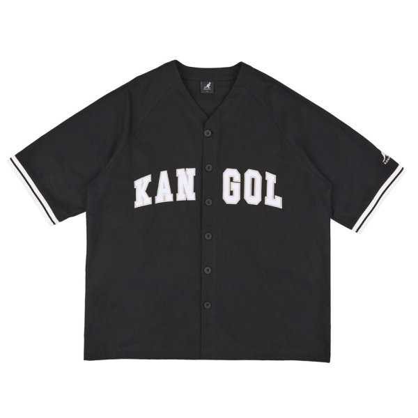 KANGOL 短袖 黑 卡其 棒球衣 棒球襯衫 復古 中性 6425147120 6425147132