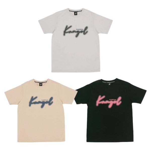 KANGOL 短T 淺灰 黑 卡其 噴漆 草寫LOGO 圓領涼感 短袖 中性 64251079-