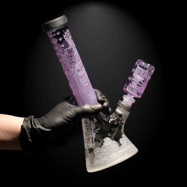 🇺🇸 Milkyway - Unholy Coronation Purple Beaker Bong 玻璃水煙壺（28cm）
