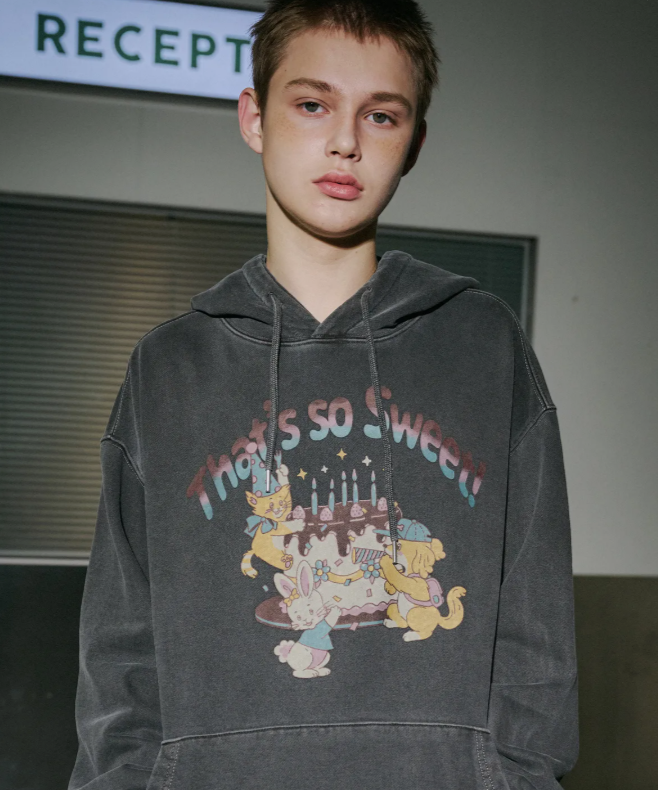 CPGN STUDIO / Cake Party Pigment Hoodie / Smoke Black  /  JUL25