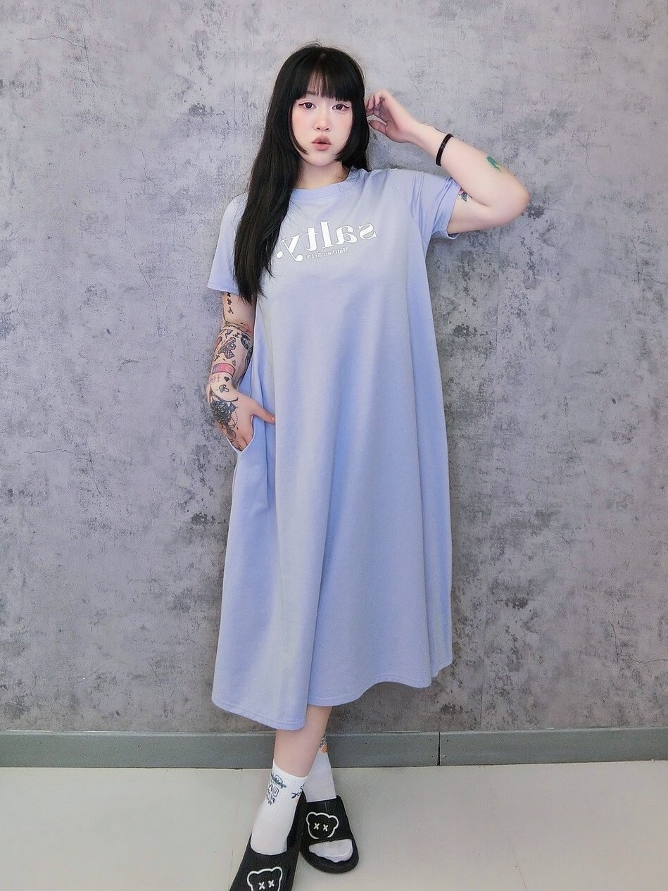 鹽系休閒穿搭字母長T
