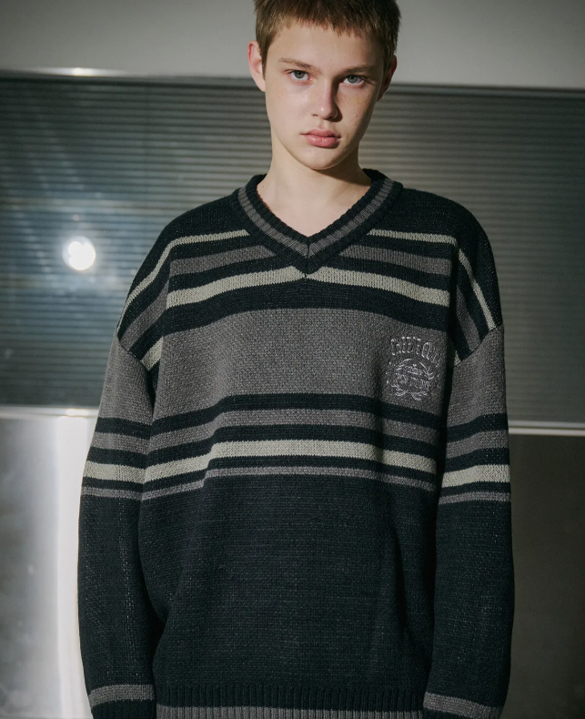 CPGN STUDIO / Cheese Club V-Neck Knit / Black /  JUL25