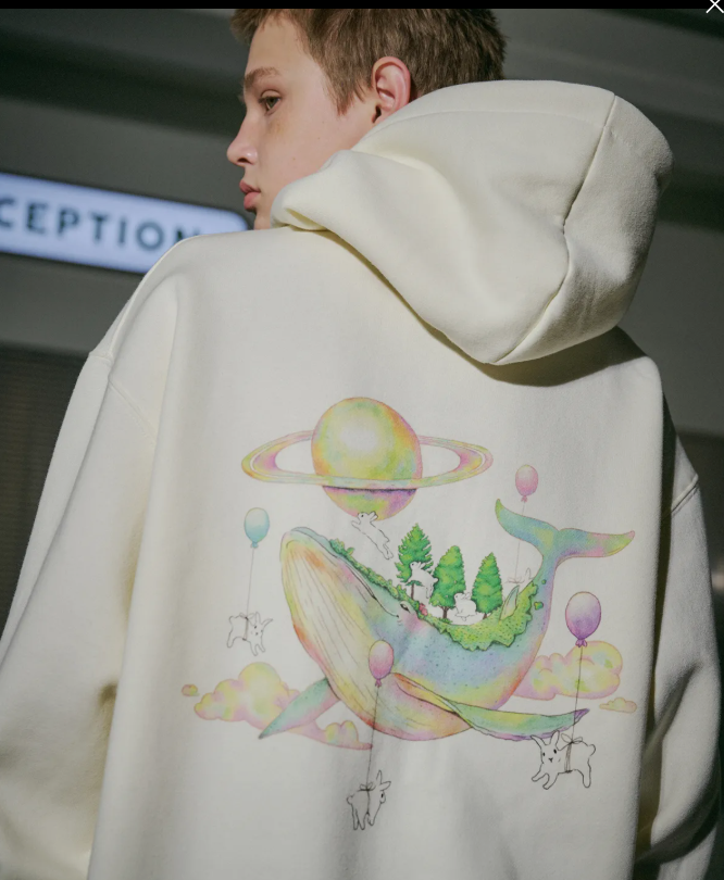 CPGN STUDIO / DTP Harbor Whale Hoodie / Cream /   JUL25