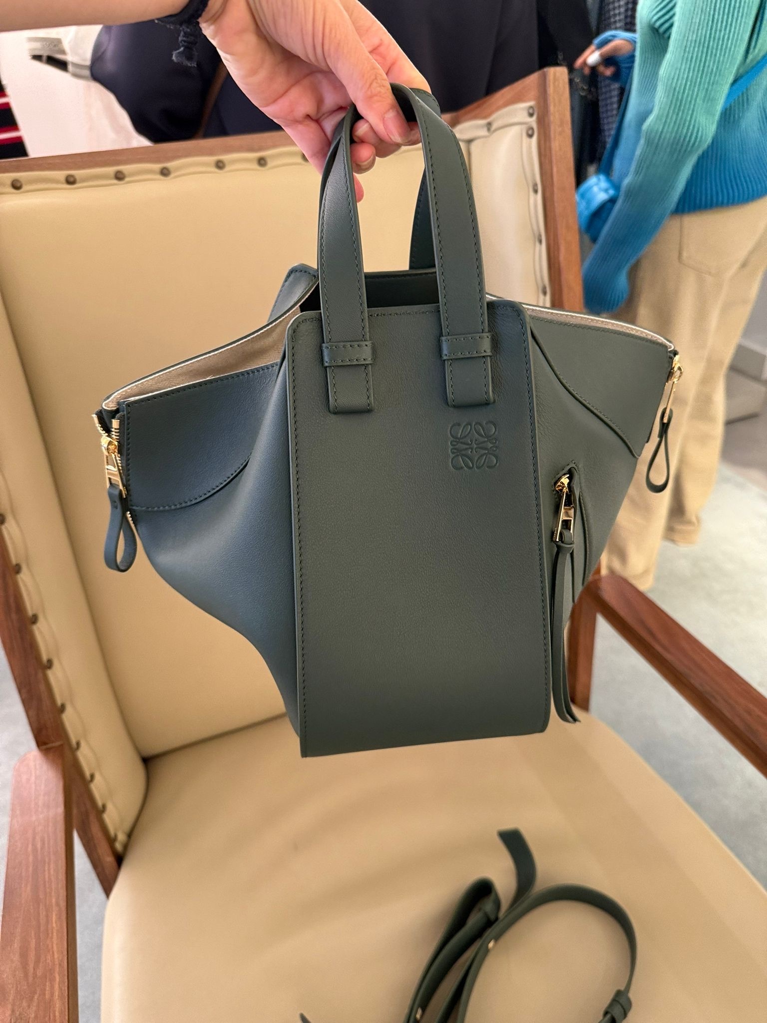 Loewe Hammock Small Hobo bag Bottle Green