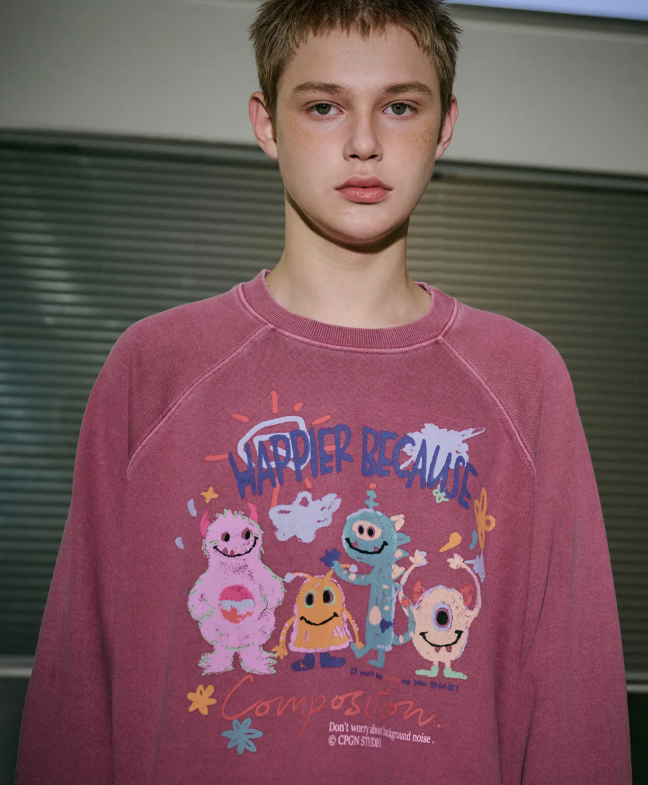CPGN STUDIO / Happy Day Pigment Sweatshirt / Dusty Pink /  JUL25