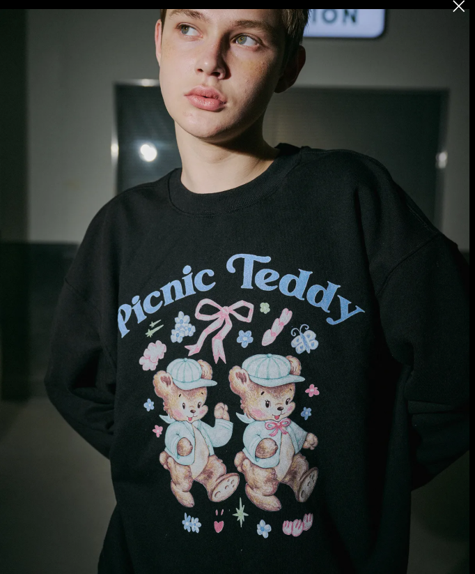 CPGN STUDIO / DTP Picnic Teddy Sweatshirt / Black /  JUL25