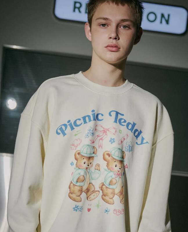 CPGN STUDIO / DTP Picnic Teddy Sweatshirt / Cream /  JUL25