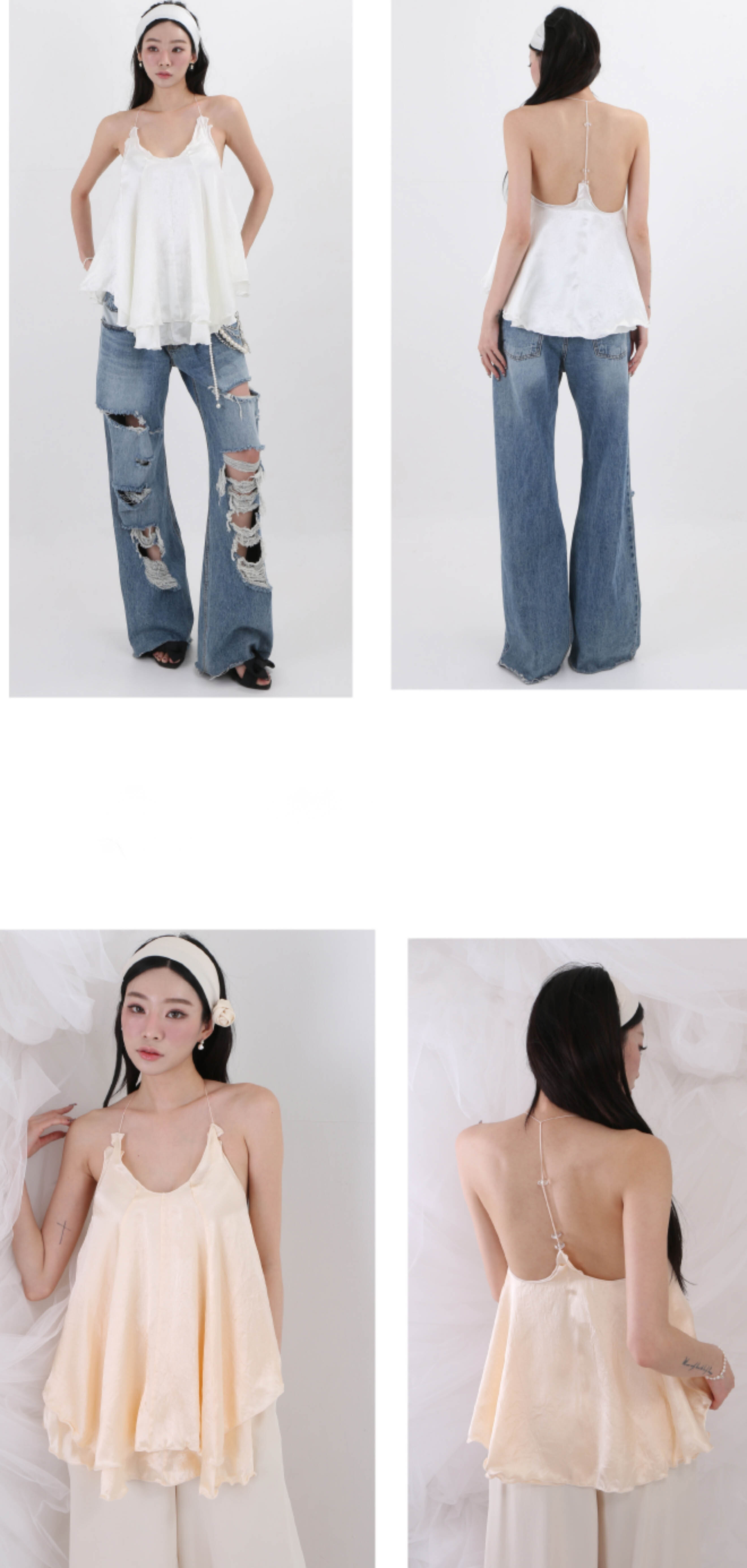 K8711 RM279 💥特RM199 ▶️細肩 露背 傘狀上衣 👉B:cm L:cm