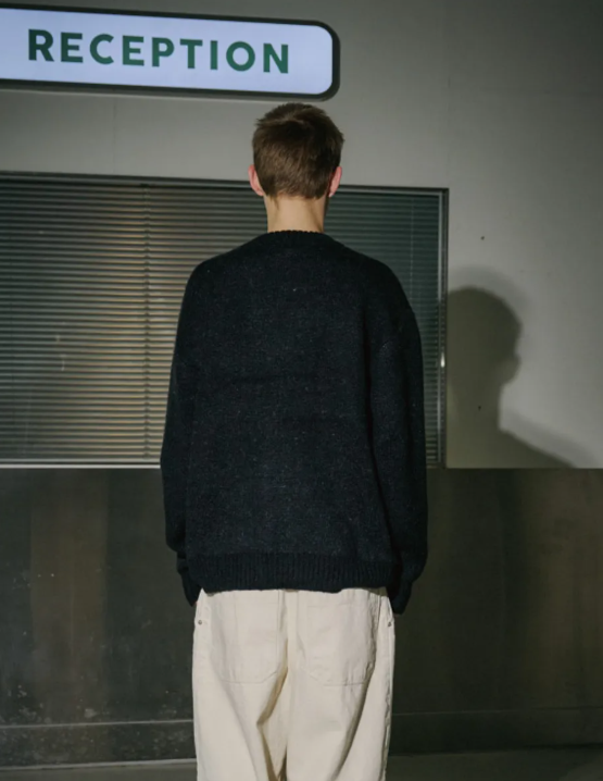 CPGN STUDIO / Ribbon Cat Brush Knit  / Black /  JUL25