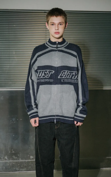 CPGN STUDIO / [2-WAY] TRUST CITY zip-up knit / navy /  JUL25