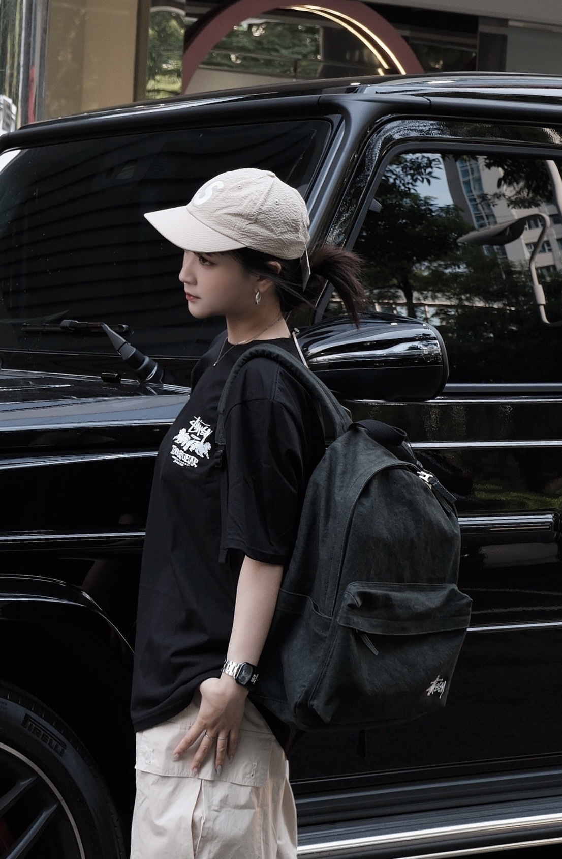 <快速出貨>  STUSSY CANVAS BACKPACK 復古水洗刷舊雙肩後背包