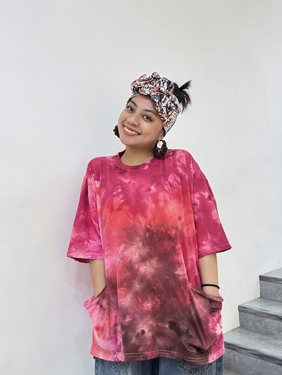 慕慕卡樂 / 冰染韓版雙口袋T