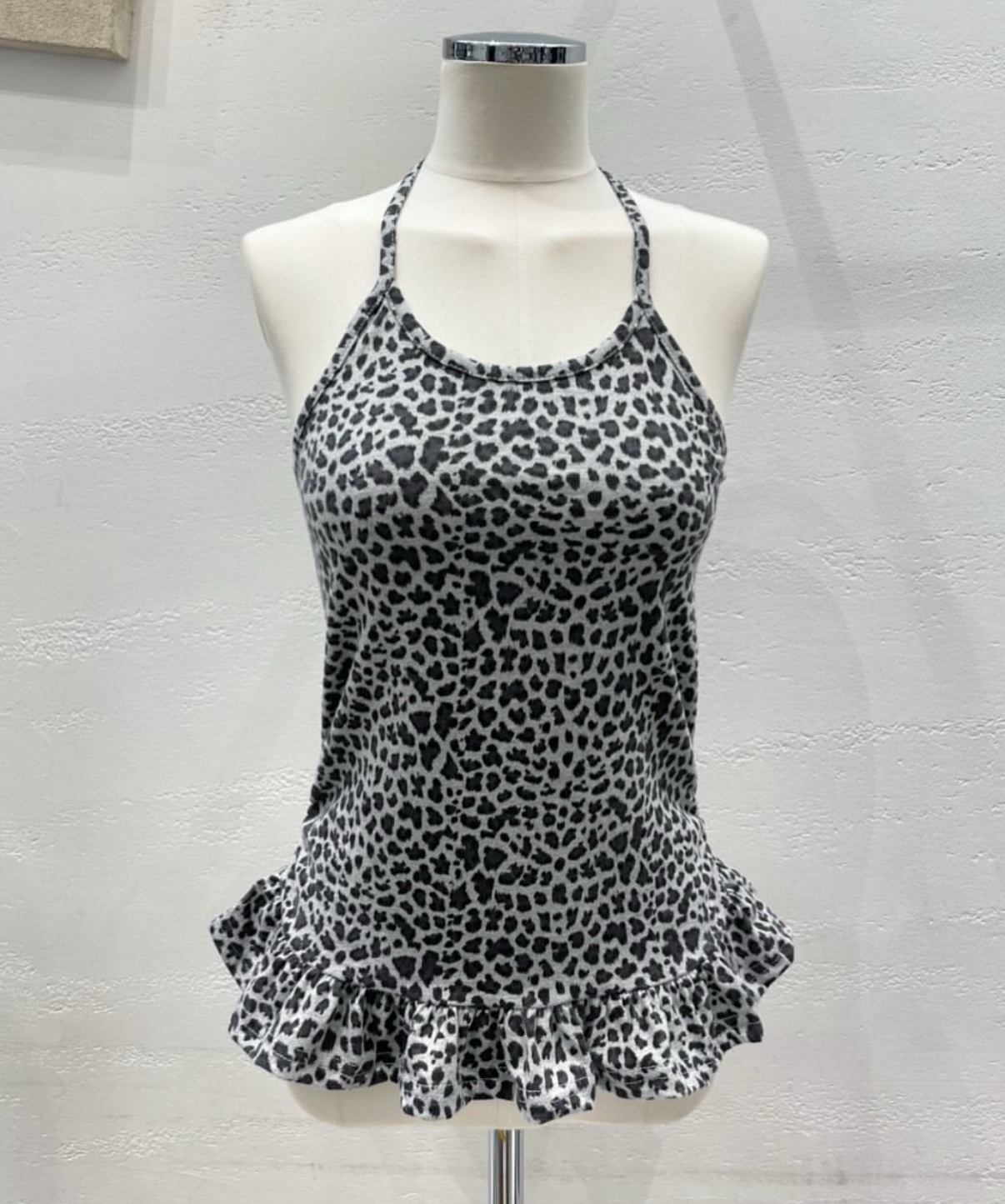 KR LEOPARD RUFFLE TOP (2 COLORS)