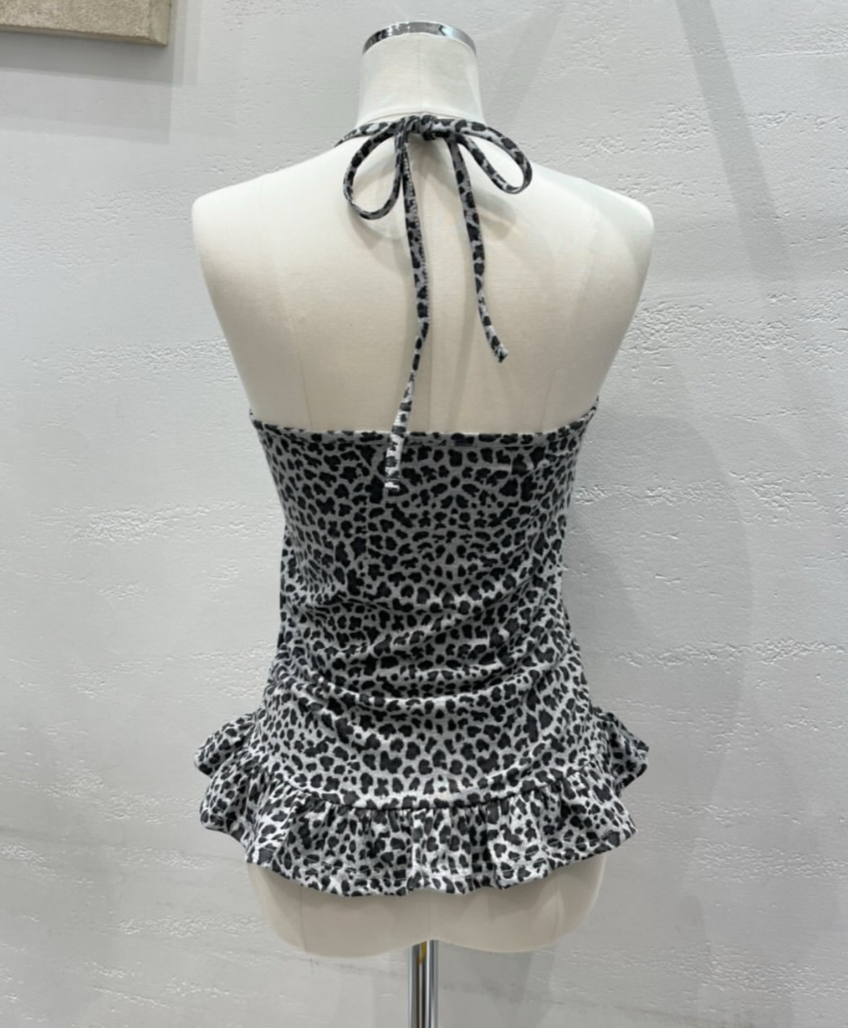 KR LEOPARD RUFFLE TOP (2 COLORS)