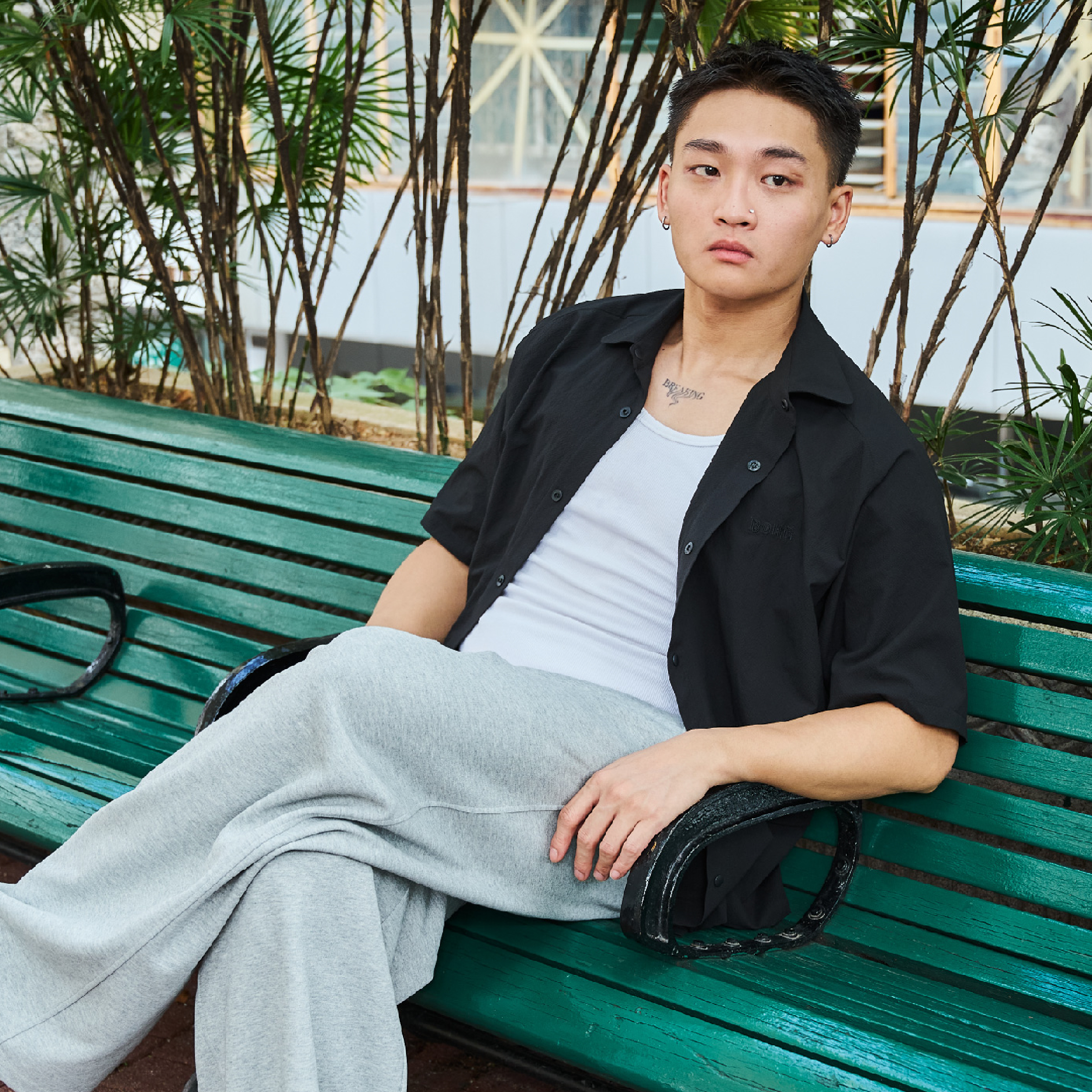 BOHRHOO Seersucker Shirt 泡泡紗 短袖襯衫 [BH1028]