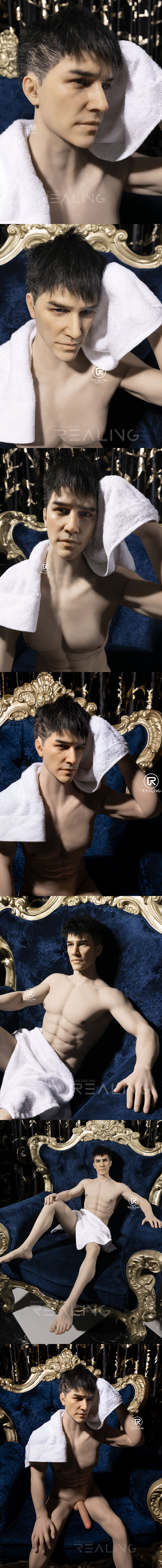 REALING 130cm 紋羽 男性擬真娃娃 矽膠頭+TPE身體 睿靈 silicone sex male doll