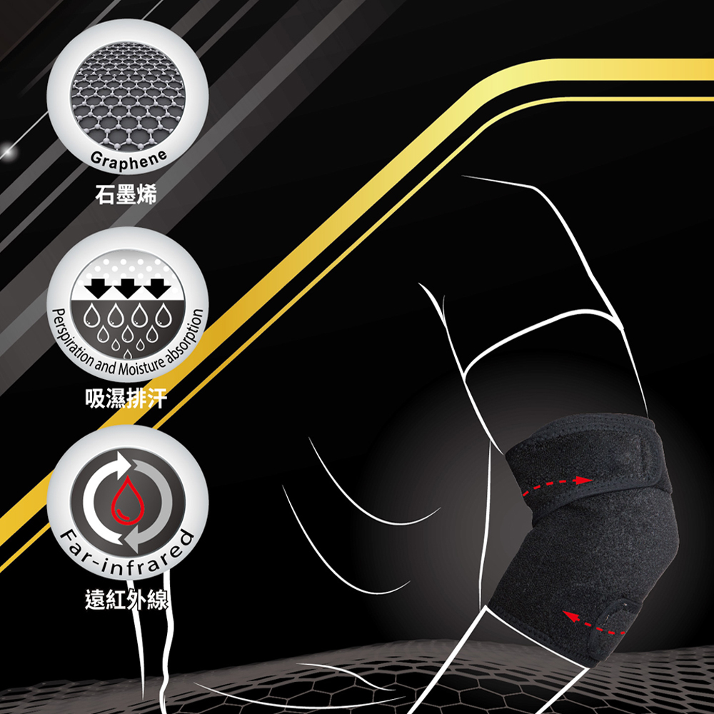 【格萊思美】石墨烯 可調式極致護肘1入(非一雙) (GM-EG221)