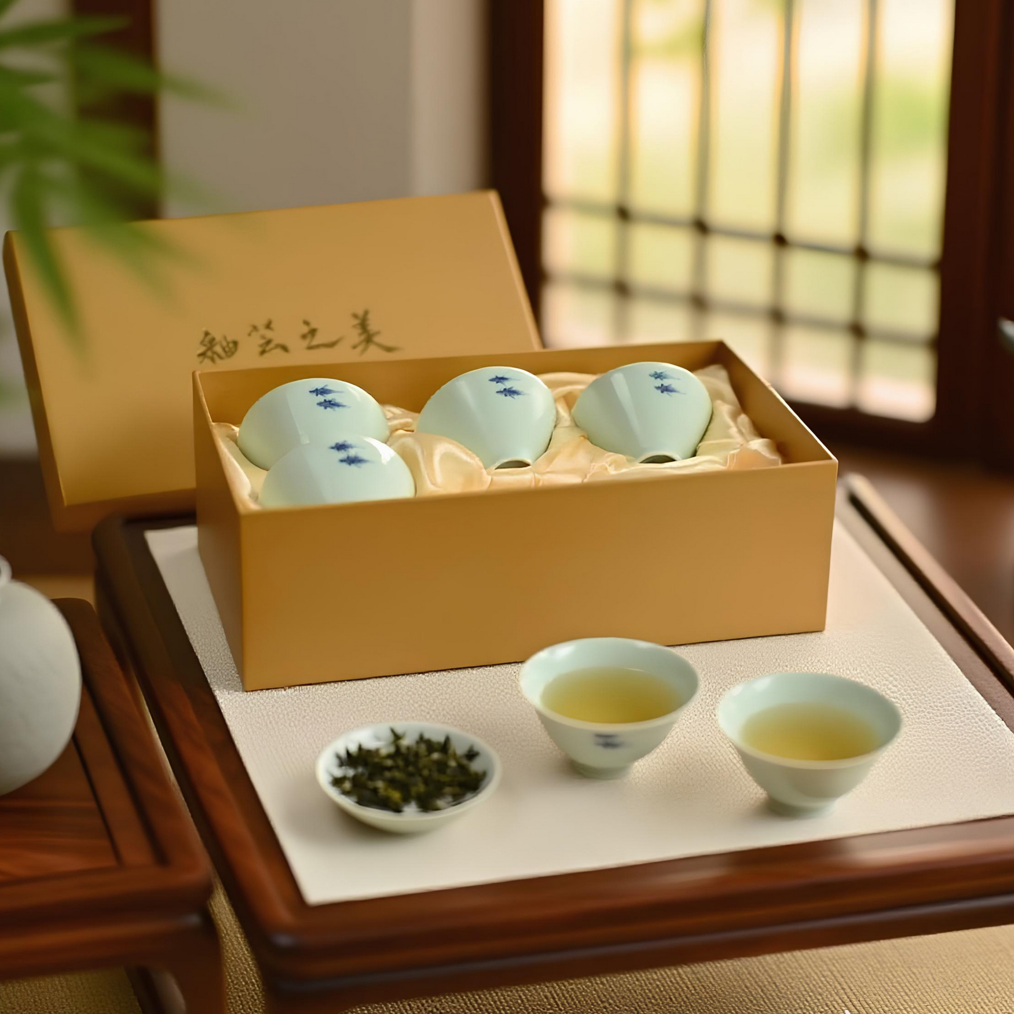 典雅天青雅器—雙魚響杯