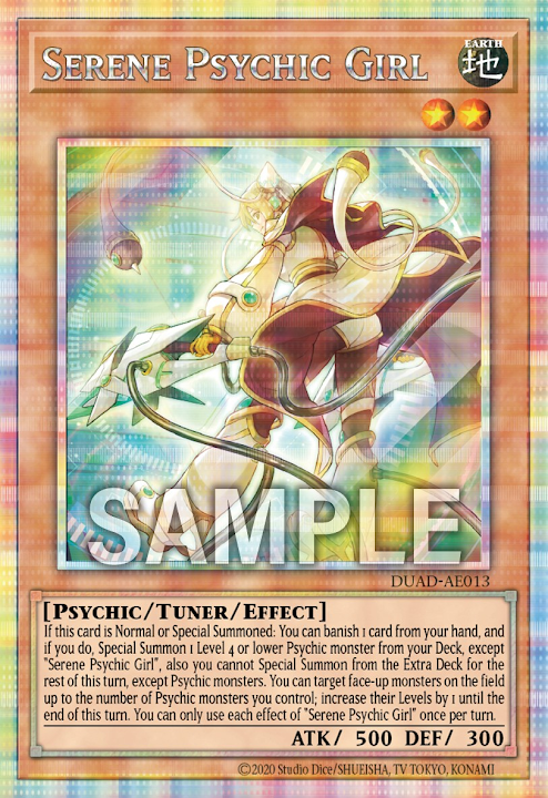 DUAD-AE013 (SR/PSER)Serene Psychic Girl(靜寂的超能女孩)