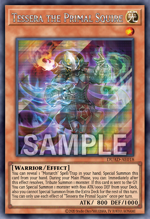 DUAD-AE018 (N/SER)Tessera the Primal Squire(源帝從騎 特瑟拉)