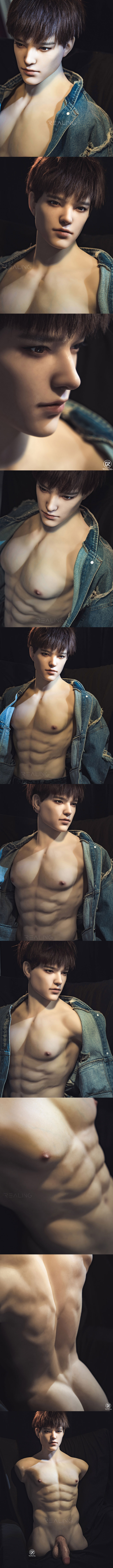 REALING 82cm 洛梵 男性半身擬真娃娃 矽膠頭+TPE身體 睿靈 silicone sex male doll