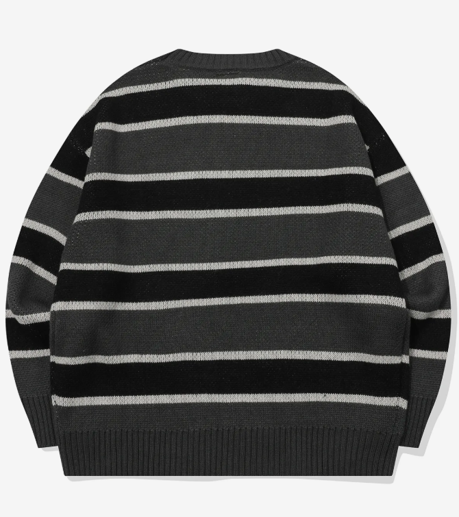 CPGN STUDIO / Stripe Waffen Knit Charcoal  / Black /  JUL25