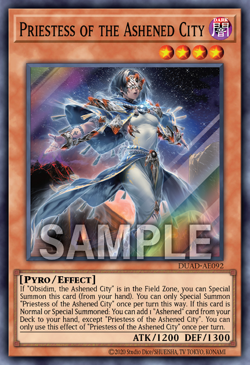 DUAD-AE092 (SR)Priestess of the Ashened City(灰滅都的巫女)