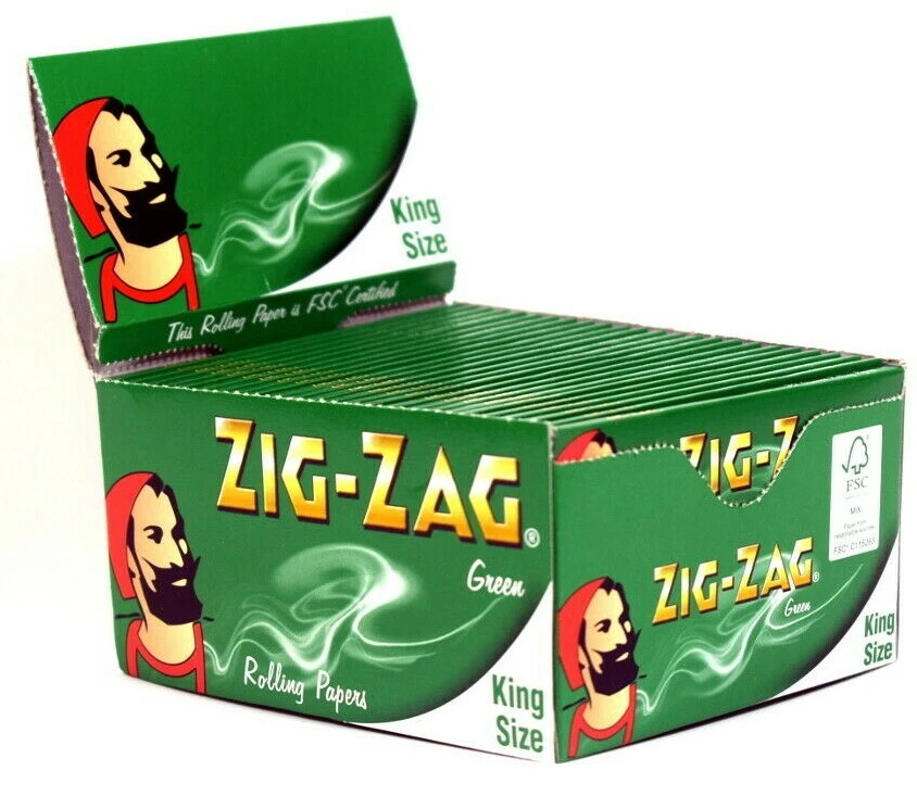 🇫🇷 ZIG ZAG - King Size Green Rolling Paper 捲菸紙 (32入)