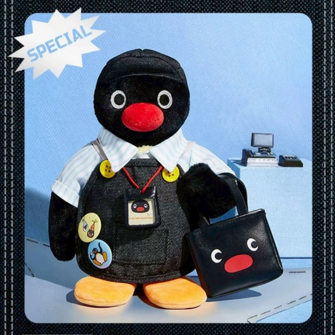 PINGU 企鵝家族 45週年 機智店長 毛絨玩偶