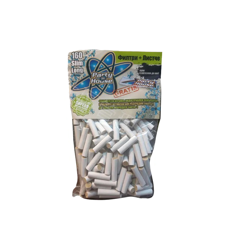 🇩🇪 Party in House - Long Slim Filter 棉濾嘴（160pcs）