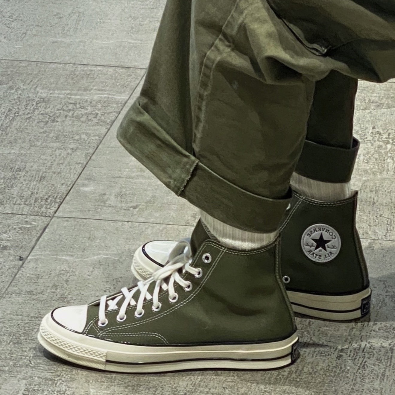 CONVERSE CHUCK 70 軍綠 高筒 休閒 帆布鞋 171565C