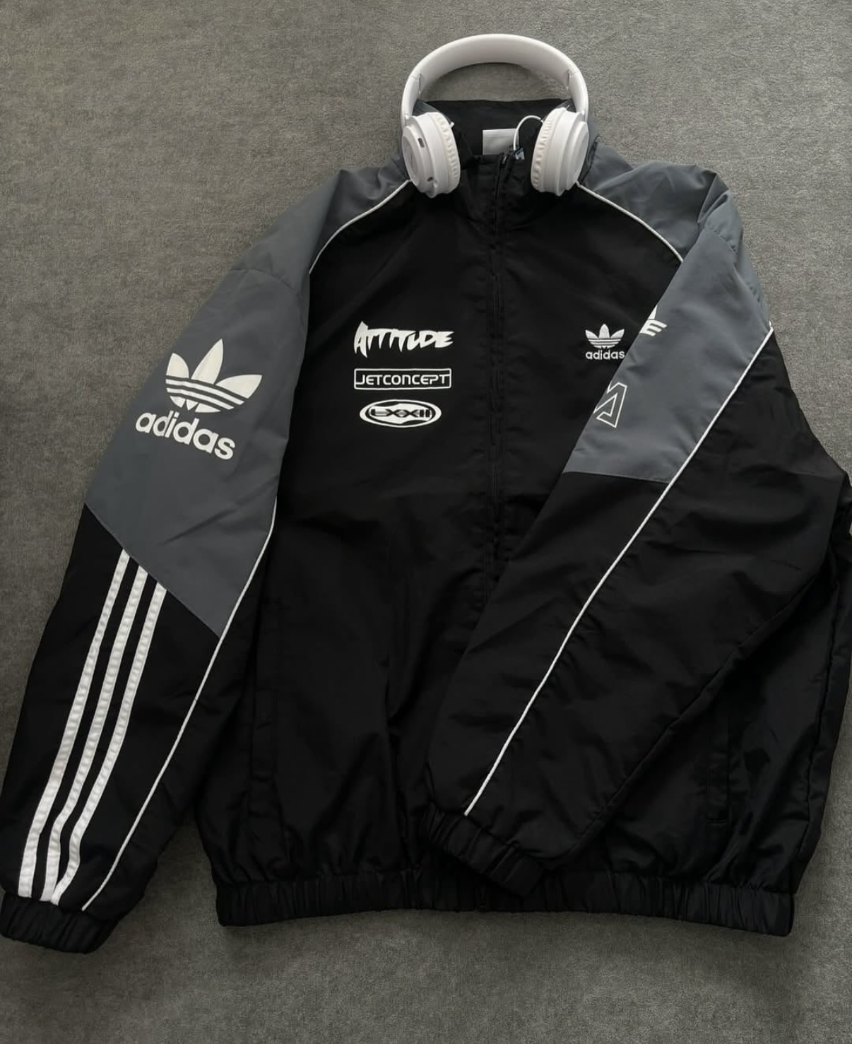 ADIDAS ADICOLOR SS24 拼色 條紋 復古 賽車外套