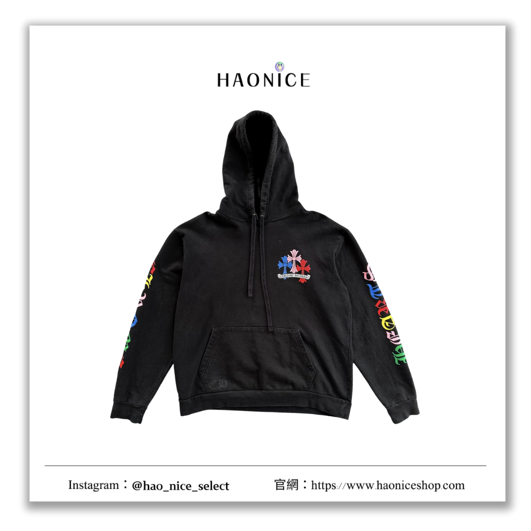 【HAO NICE】100%正品 CHROME HEARTS 潮流精品🔥街頭風彩色十字架連帽衫 帽T