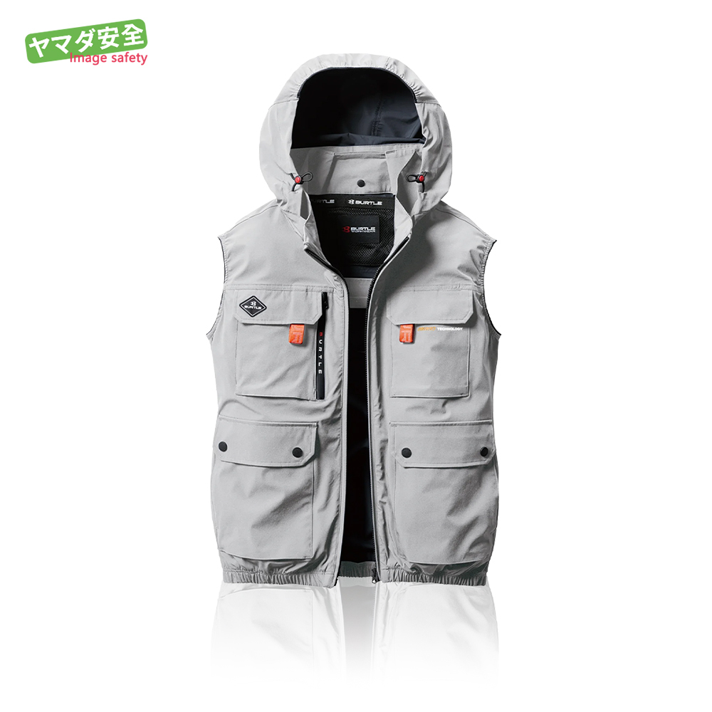 BURTLE 含帽無袖背心 AC2034-60 白色