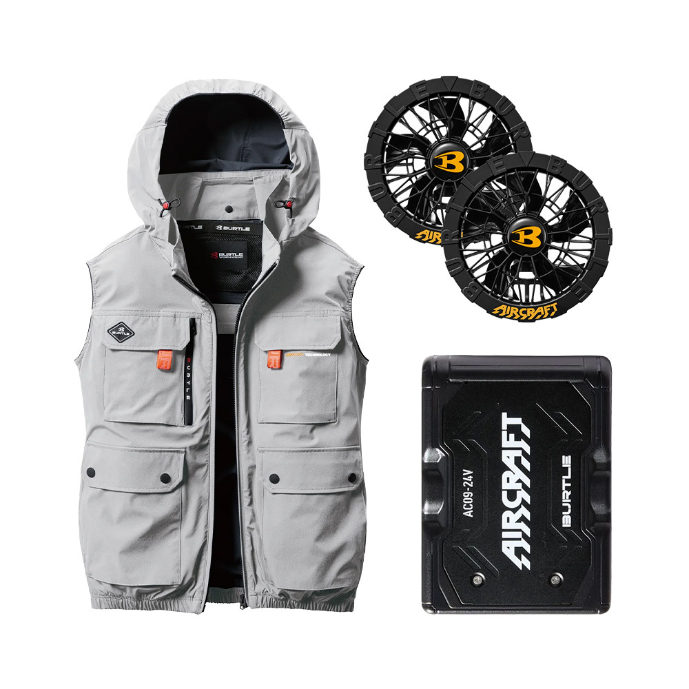 AC2034-60 無袖背心 空調風扇衣 白色 24V組合