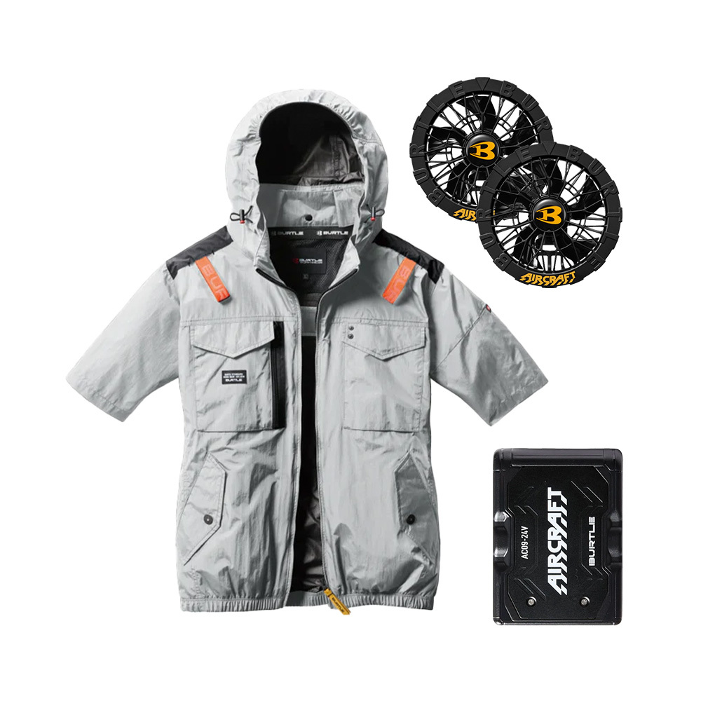 AC1156-60 短袖上衣 空調風扇衣 白色 24V組合